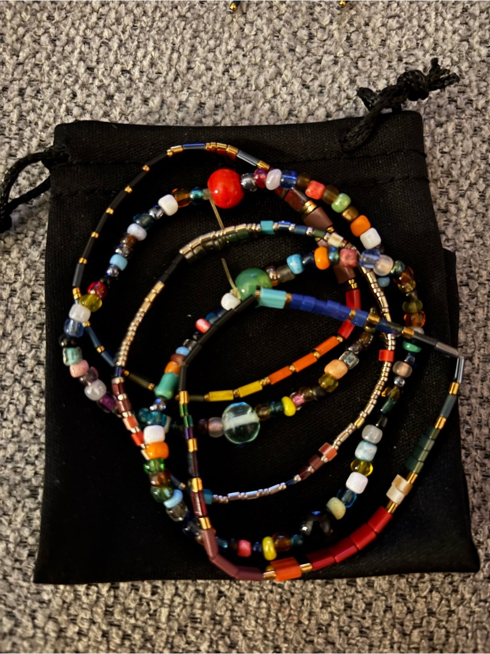Fashion Jewelry Multicolor Beaded Bracelet Stack